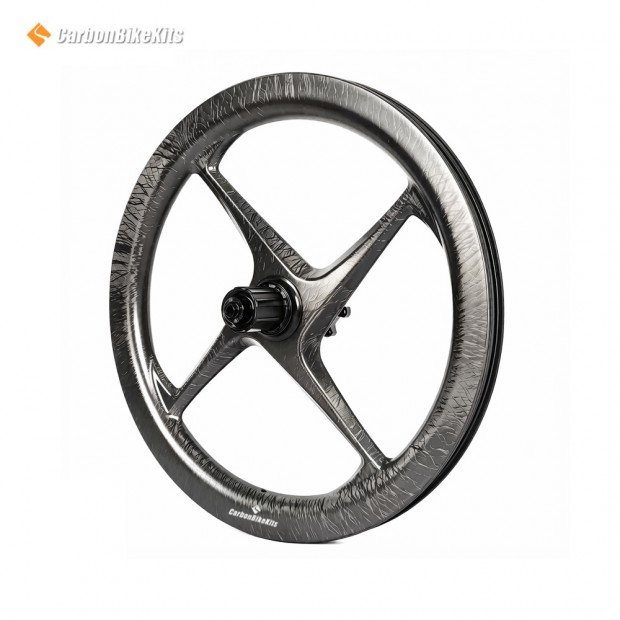 Ruedas de carbono 4 palos 16 pulgadas 349 perfil aerodinámico quad spoke brompton